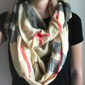 Faux Burberry Tube Scarf